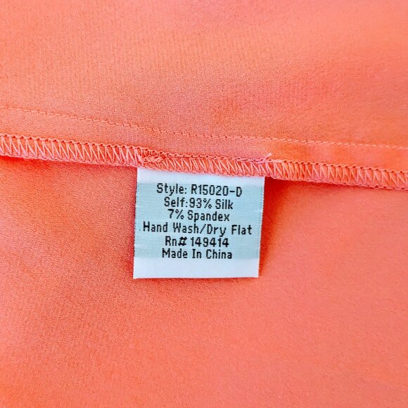 JOHNNY WAS Women's Spaghetti Strap Silk Camisole Size XL Coral NWT - Picture 7 of 7